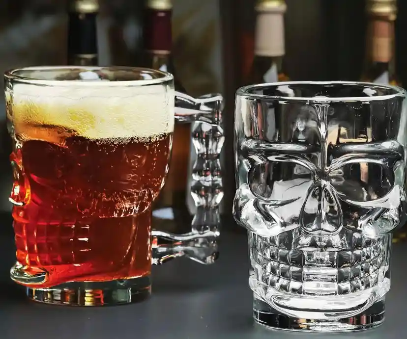 Set Vasos Cerveceros Calavera X2und