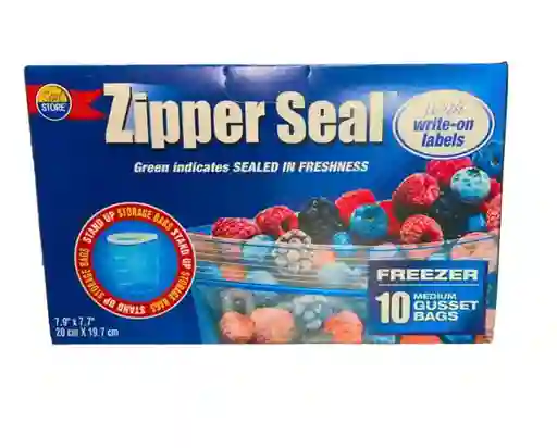Bolsas Ziploc Zipper Con Cierre Hermético Para Congelar 10und