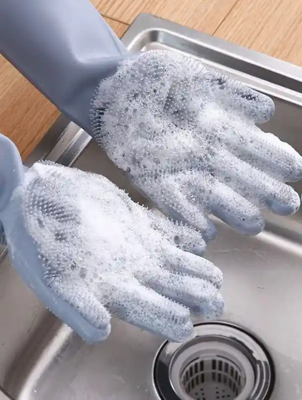 Guante De Silicona Con Cerdas Para Lavar 1und