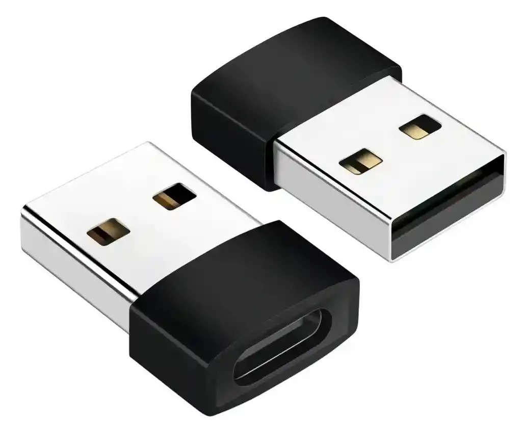 Convertidor Adaptador Conector Macho Usb A Tipo C Hembra Otg Color Dorado Oscuro