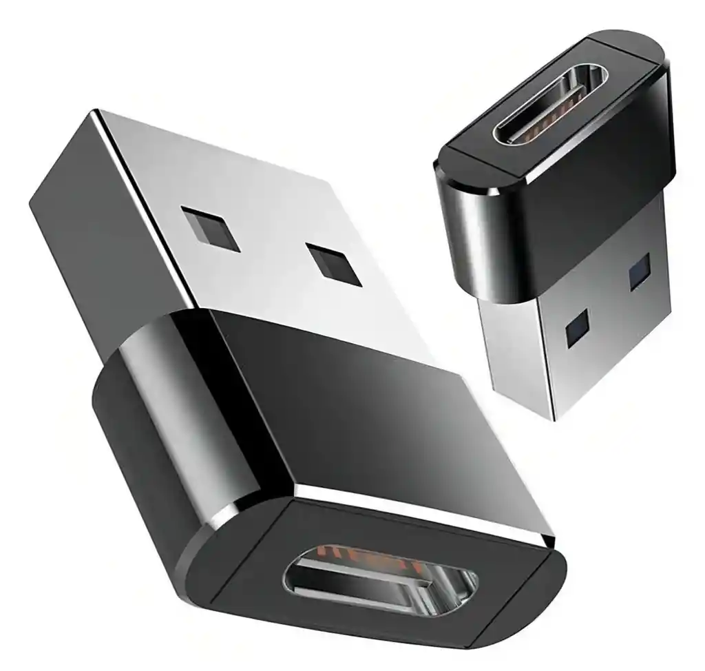 Convertidor Adaptador Conector Macho Usb A Tipo C Hembra Otg Color Dorado Oscuro