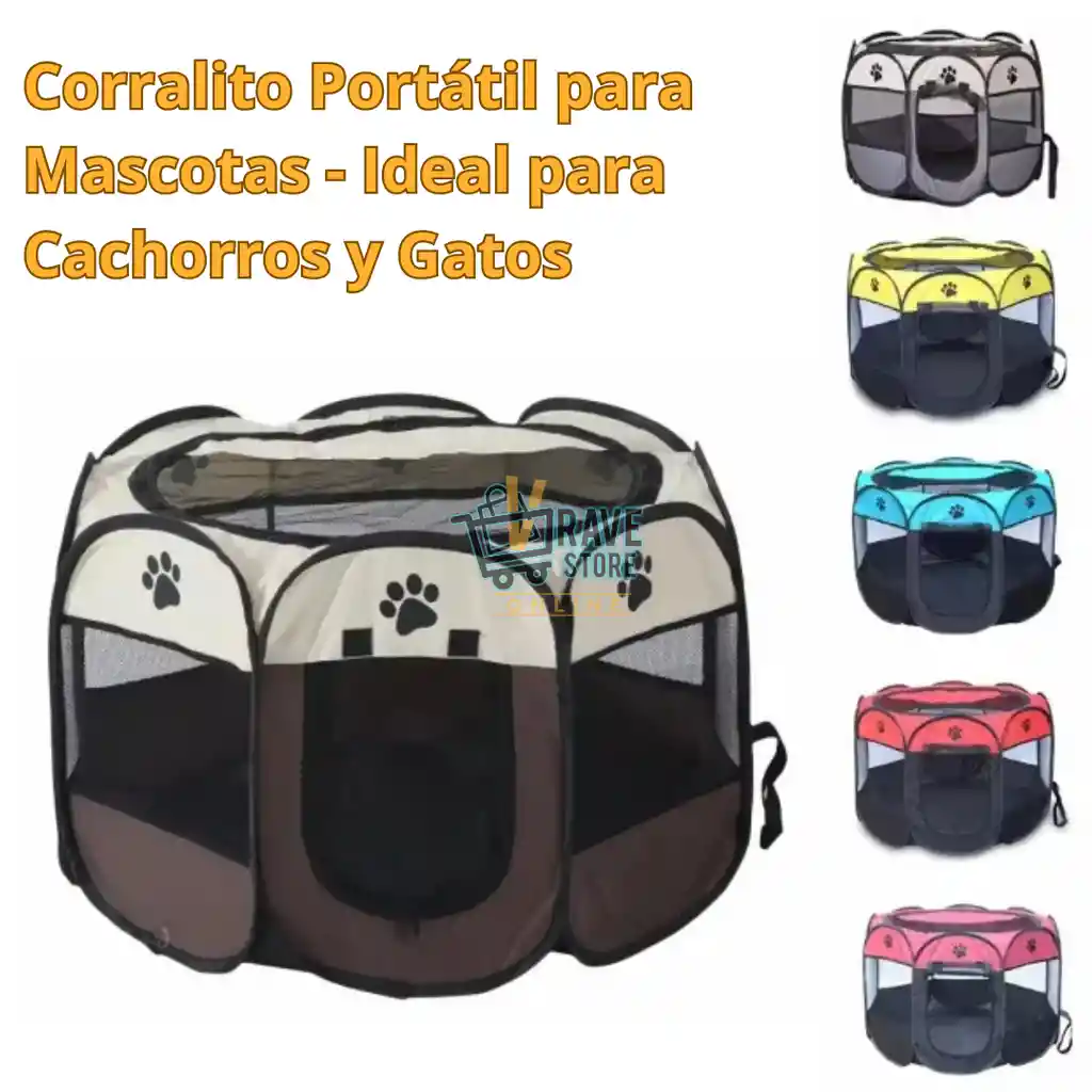 Corral Plegable Para Perro Y Gato Casa Jaula Tienda Plegable