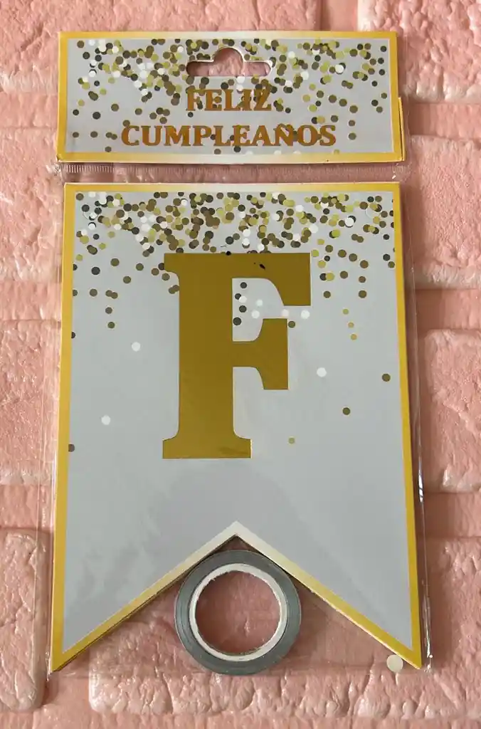 Letrero Feliz Cumpleaños Blanco Pecas Banderin Feliz Cumpleaños