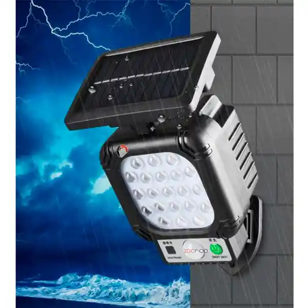 Lampara Led Con Panel Solar Y Sensor 21 Leds Impermeable