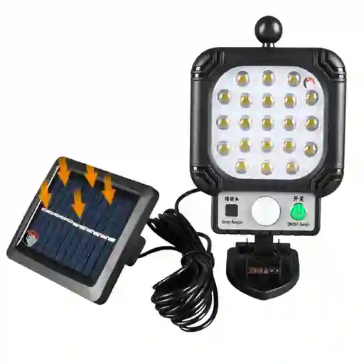 Lampara Led Con Panel Solar Y Sensor 21 Leds Impermeable