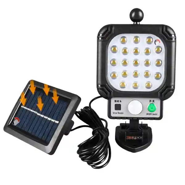 Lampara Led Con Panel Solar Y Sensor 21 Leds Impermeable