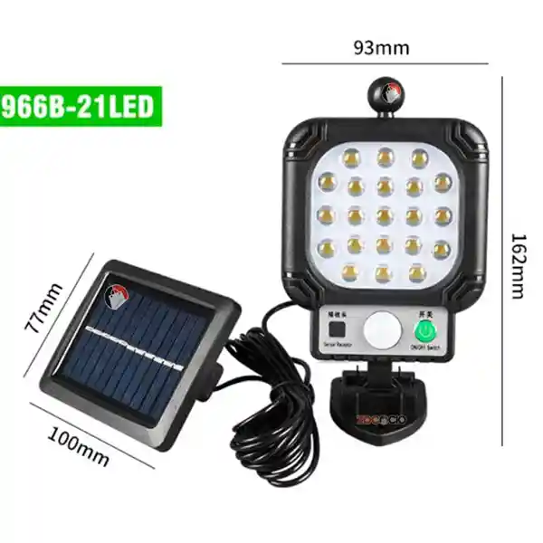 Lampara Led Con Panel Solar Y Sensor 21 Leds Impermeable