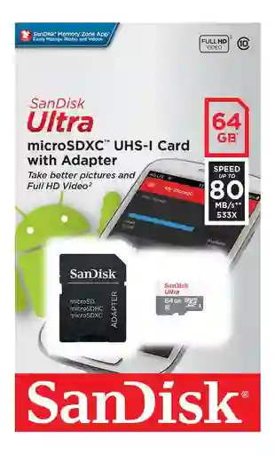 Memoria Micro Sd 64gb Sandisk Ultra