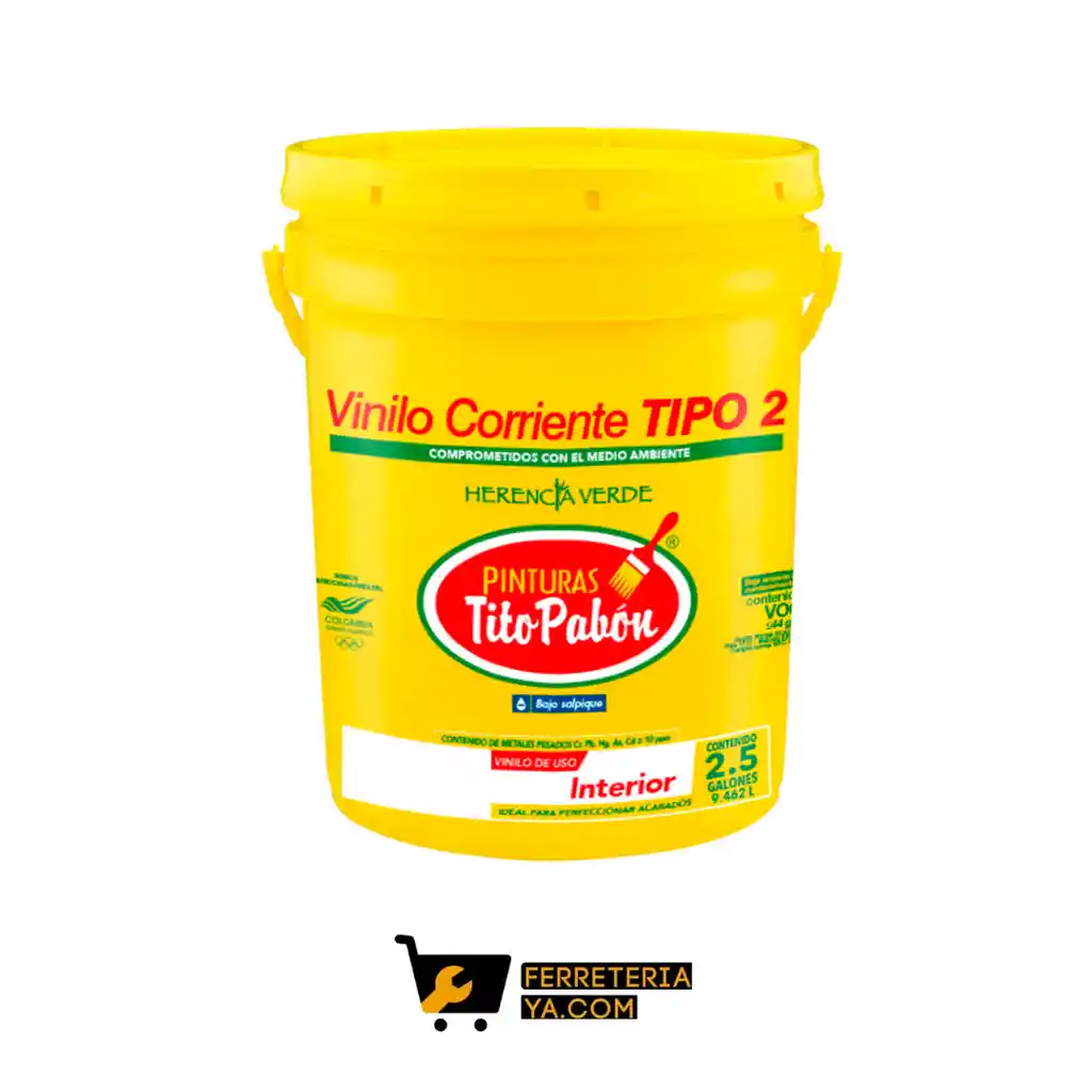 Vinilo Tipo 2 - 1/2 Cuñete Blanco Corriente Tito Pabon