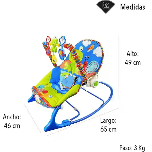 Silla Mecedora Para Bebé Azul
