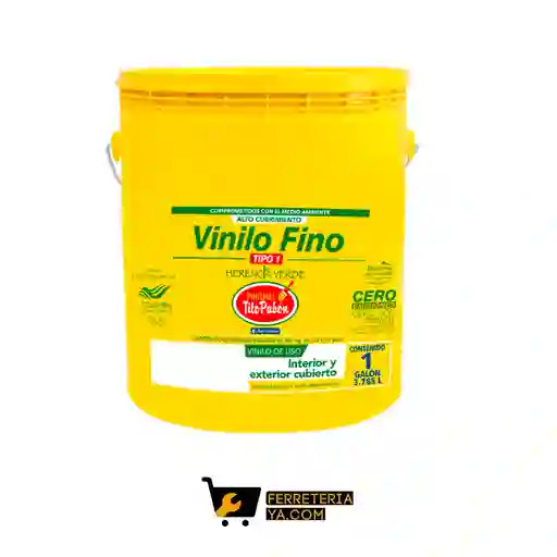 Vinilo Tipo 1 Galon Blanco Fino Tito Pabon