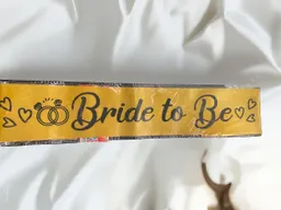 Banda Colgante En Tela Diseño De Bride To Be Color Dorado