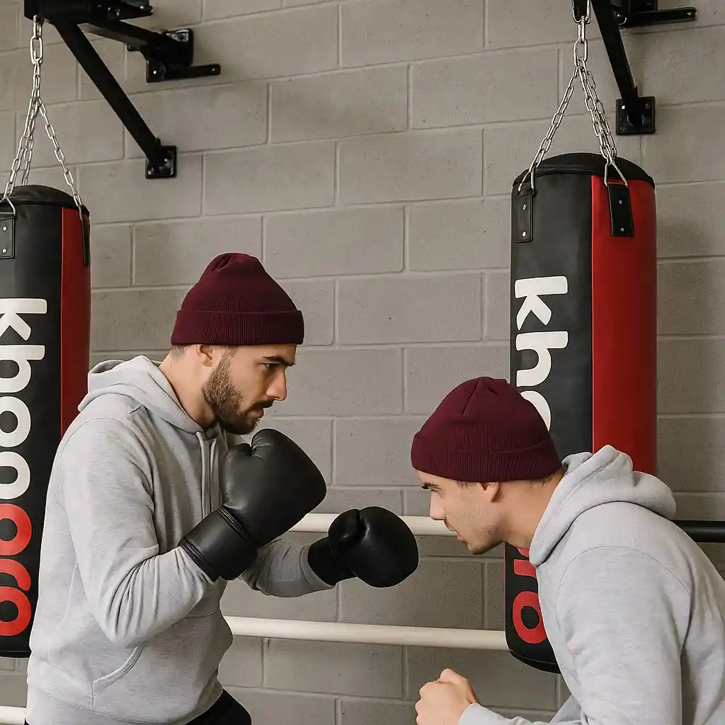 Saco/sparring Boxeo Khanpro Competicion/ Negro - Rojo