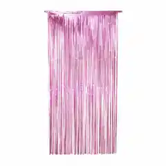 Cortina De Tiras Para Decoracion De Fiestas Color Rosada