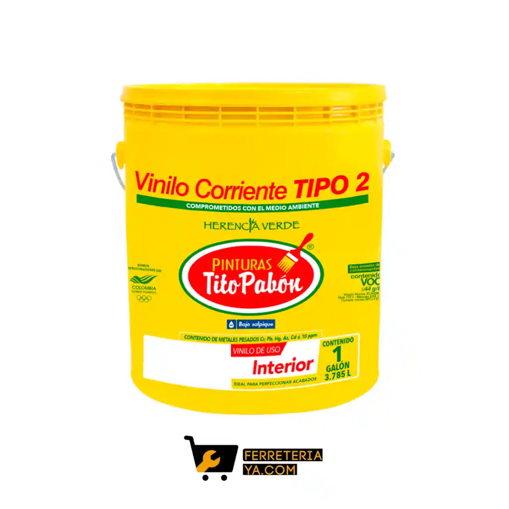 Vinilo Tipo 2 - 1/4 Blanco Corriente Tito Pabon