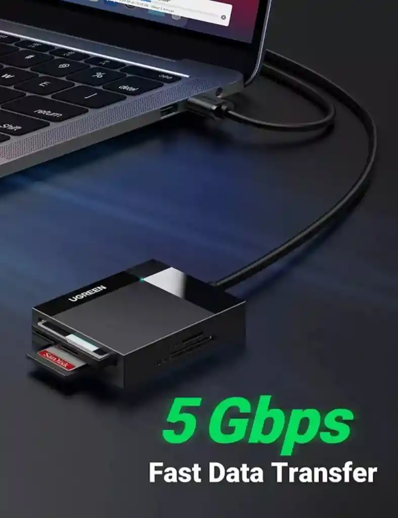 Lector Tarjetas Usb 3.0 Adaptador Hub 5gbps 4 Puertos Tf Sd