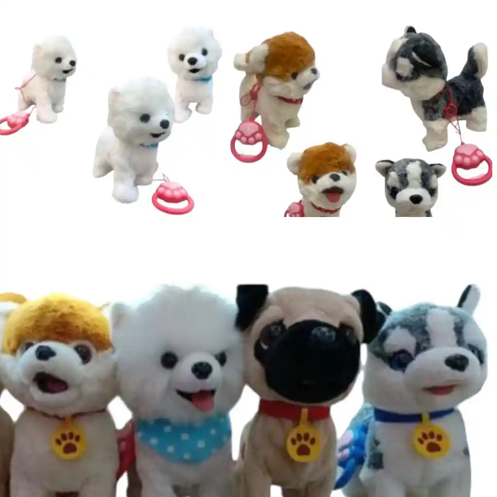 Perro Mascota Peluche Niños Niñas Con Movimiento Musical