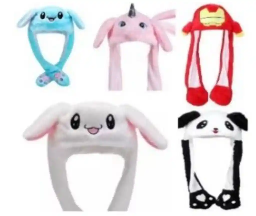 Sombreros Kawaii Con Orejas Movibles Con Luz Led Para Niños