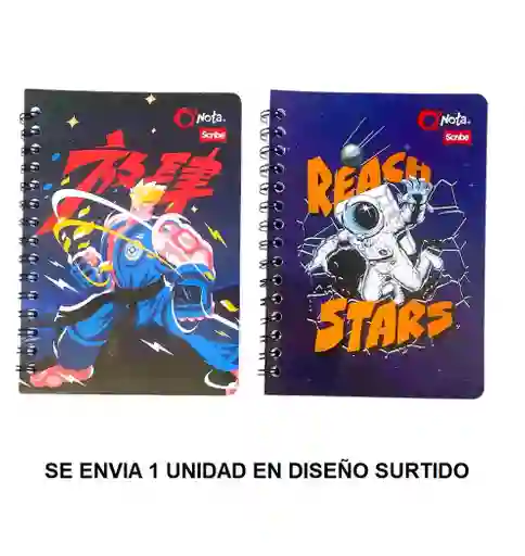 Cuaderno Argollado Pequeño 100 Hojas Cuadriculado Scribe Diseños Surtidos