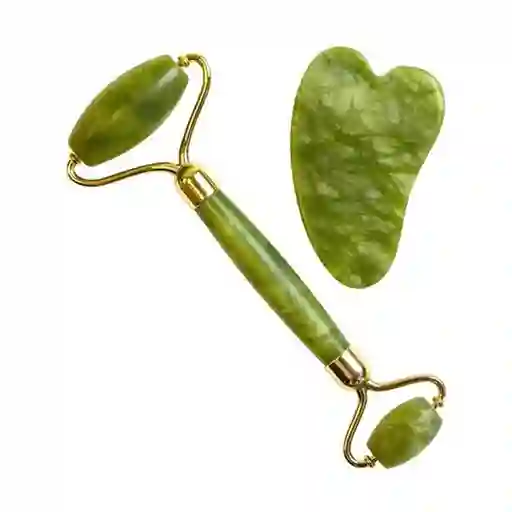 Duo Piedra De Jade (rodillo + Piedra) Facial