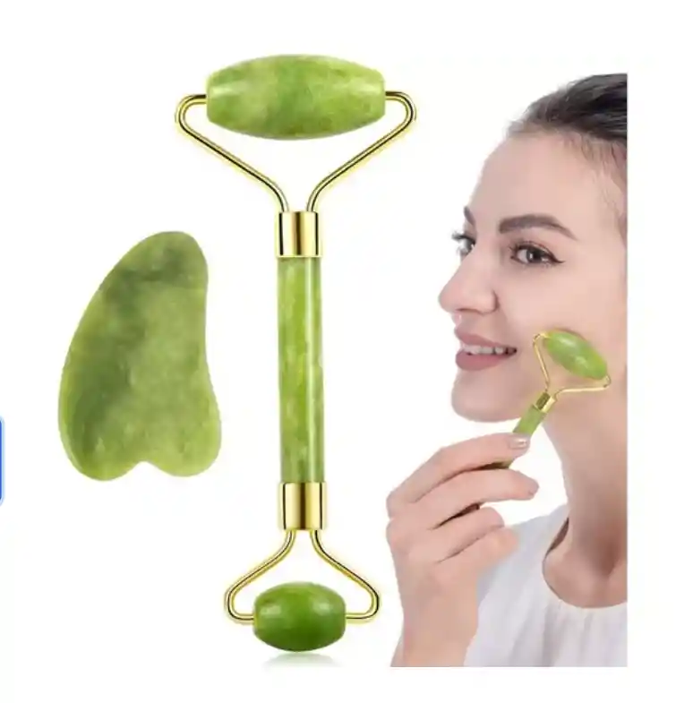 Duo Piedra De Jade (rodillo + Piedra) Facial