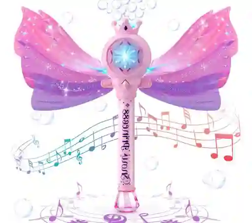 Varita Mágica De Burbujas Princess Crown Con Luces Y Música