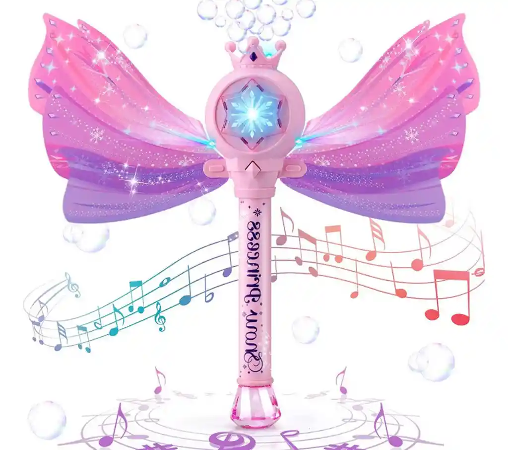 Varita Mágica De Burbujas Princess Crown Con Luces Y Música