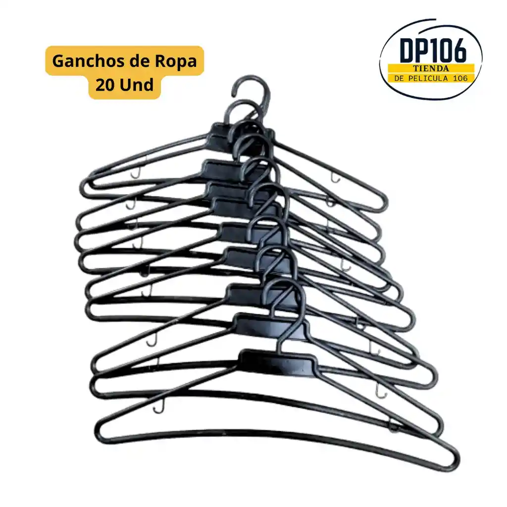 Ganchos De Ropa X 20 Und. El Diseño De Gancho Puede Variar Respetando La Calidad Del Producto