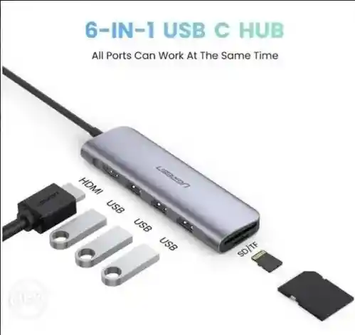 Adaptador Usb C 6 En 1 Multipuerto Ugreen Hub Usb C Hdmi 4k