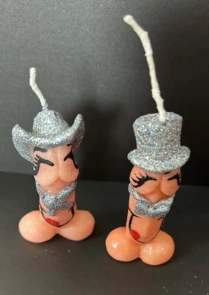 Vela Cumpleaños Adulto Pequeño Sombrero Plateado