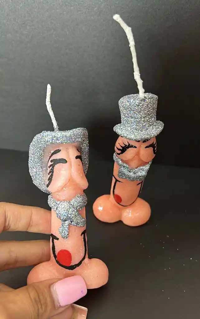 Vela Cumpleaños Adulto Pequeño Sombrero Plateado
