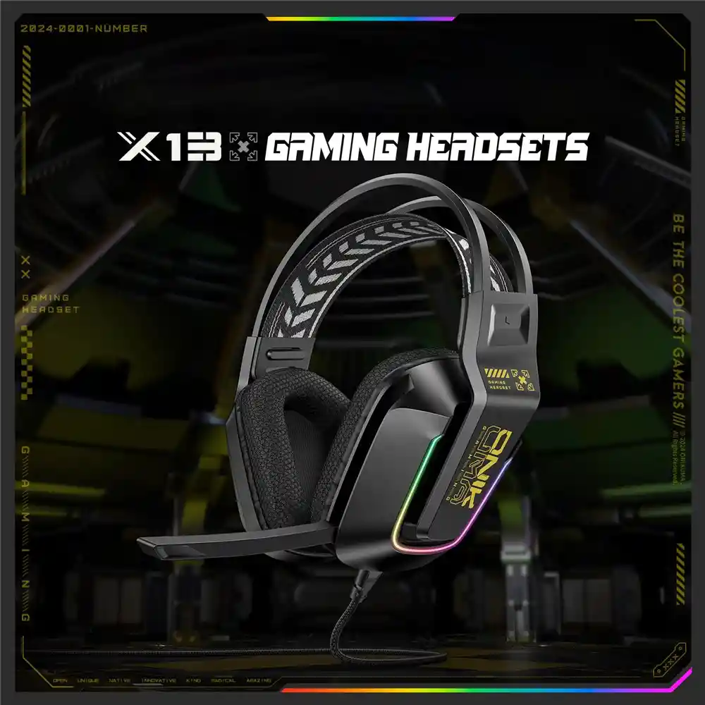 Auriculares Onikuma X13 Gaming 3.5mm Led Para Pc Ps5 Xbox