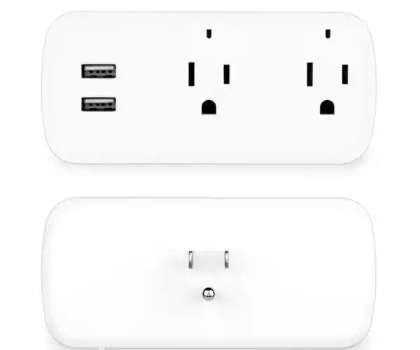 Enchufe Tomacorriente Inteligente Doble Con 2 Puertos Usb Wifi