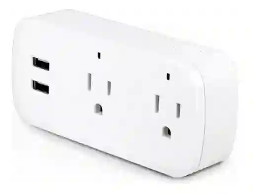 Enchufe Tomacorriente Inteligente Doble Con 2 Puertos Usb Wifi