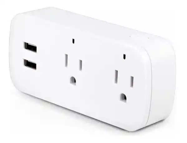 Enchufe Tomacorriente Inteligente Doble Con 2 Puertos Usb Wifi
