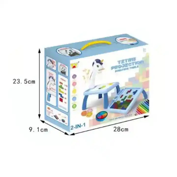 Mesa De Dibujo Para Niños Con Proyector Y Juego Tetris