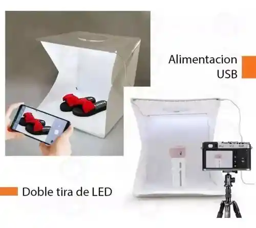 Caja De Luz Para Fotografía De Productos 30 Cm