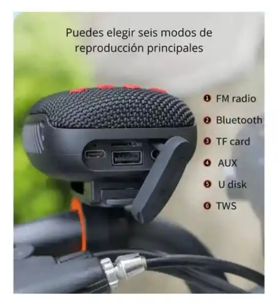 Parlante Para Bicicleta Portátil Tg-392