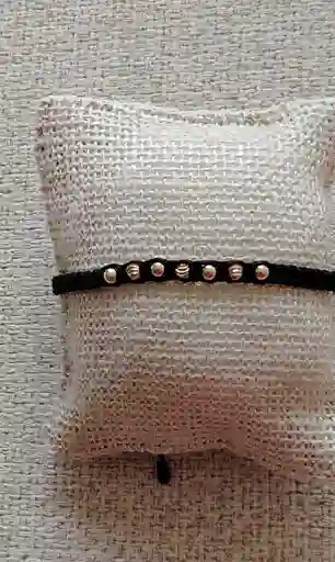 Manilla Negra 7 Bolas Oro Laminado