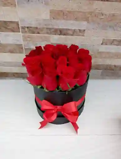 Cilindro De Rosas Rojas