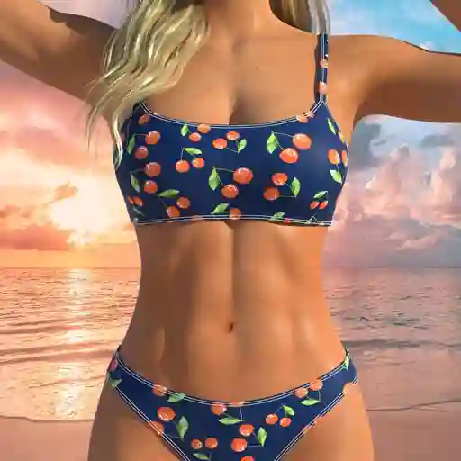Conjunto De Bikini De Mujer Con Top De Tubo, Talla M