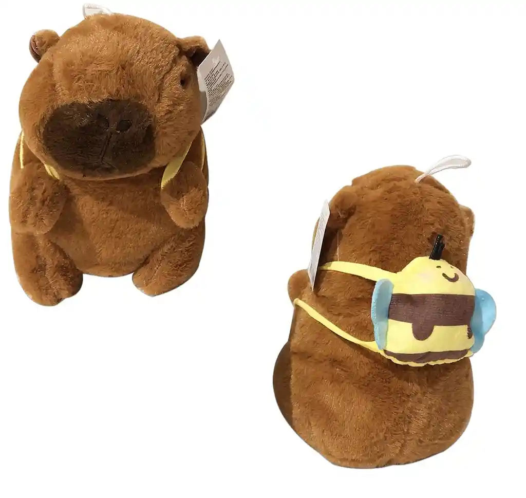 Peluche Capibara Con Abeja - 20cm