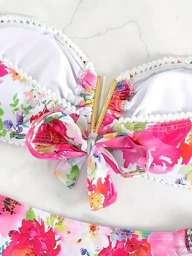 Conjunto De Bikini De Mujer-92 Con Top De Tubo, Talla M