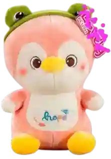 Peluche, Pingüino Disfrazado Rosado. 22 Cm.