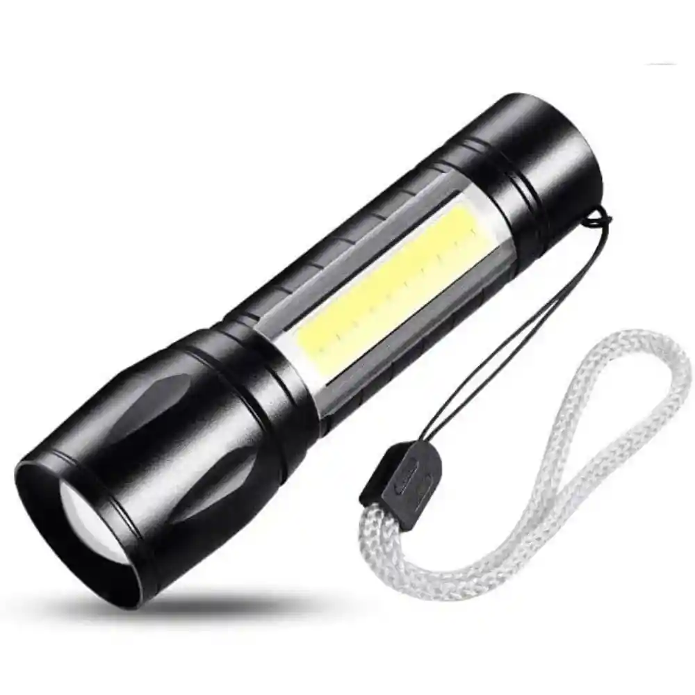 Linterna Tactica Led Recargable Usb Zoom Aluminio 511 Con Cordon