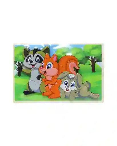 Rompecabezas De Madera Infantil – Animalitos Del Bosque
