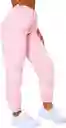 Joggers Deportivos Bolsillos De Cremallera Color Rosado