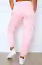 Joggers Deportivos Bolsillos De Cremallera Color Rosado