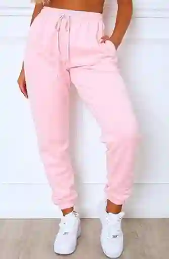 Joggers Deportivos Bolsillos De Cremallera Color Rosado
