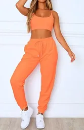 Joggers Deportivos De Cintura Bolsillos De Cremallera